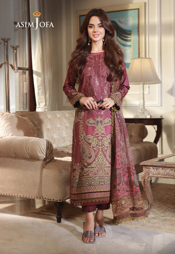 Asim Jofa AJAS-04 (3-Pcs) Asra Intermix Collection Online Shopping